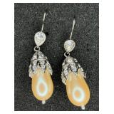Monet Crystal & Simulated Pearl Earrings