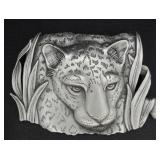 VTG Silver-tone Jaguar Face Shape Pin/Brooch