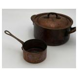 Copper Pot w/Lid and Cup