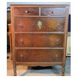Antique Dresser w/Hand Painted Flower Design