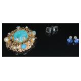 VTG Brooch/Pin & 2 Fashion Earring Studs
