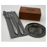 Stainless Steel Floral Design Knife/Fork