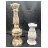 16ï¿½ Candle Holder & 8 1/2ï¿½ Ceramic Candleholder