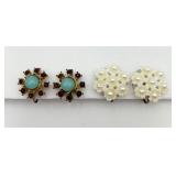 2 Pair Vintage Fashion Earrings