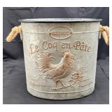 CTW Home Collection Galvanized Metal Trash Bin