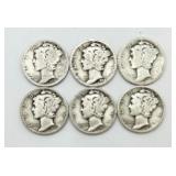 6-90% Silver Mercury Dimes