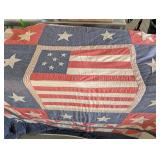 Vtg. Patriotic Themed Quilt 72" x 72"
