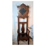 Antique Oak Hall Tree