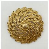 Vintage Sarah Coventry ï¿½Sunburstï¿½ Gold Tone Brooch