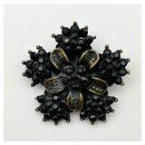 1950ï¿½s Mourning Revival Cluster Brooch