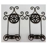 Pair of Metal Hanging Plate Displays