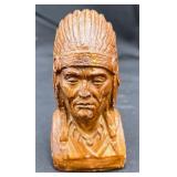 4ï¿½ Clay Native American Figure