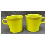 (2) HLC Fiestaware Ring Handle Mugs