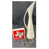 Vtg White Textured Vase & Texas Cookie Cutter