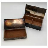 Silver Plated Boxes w/Wooden Interior