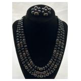 Vintage W. Germany Necklace & Ear Clip Set