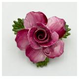 ï¿½Adderly Floralï¿½ Bone China Rose Brooch