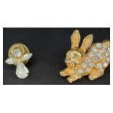 VTG Avon Rabbit & VTG Angle Brooch/Pin