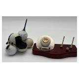 Golf Desk Clock and Golf Ball Design Dog
