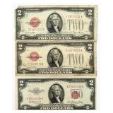 2-1928G & 1953 Red Seal $2 Notes