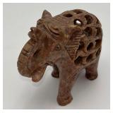 Hand-Carved Sandstone Elephant w/Elephant Inside
