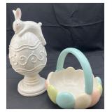 Ceramic Bunny/Egg & Basket