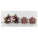 Fancy Pink Ear Clips