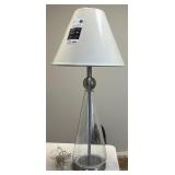 32ï¿½ Glass and Silver Lamp