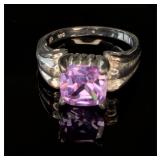 S.S. Purple Solitaire Ring
