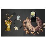 2 New Hair Ties &ï¿½tyï¿½ Mini Boos Leopard Key Clip