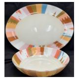 Bowl & Tray Set Santa Fe Pattern