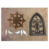 3 Metal Decoration Pieces