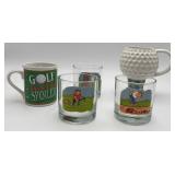 Golf Coffee Cups, 3 Golf Tumblers