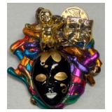 VTG Handmade Mardi Gras Brooch/Pin