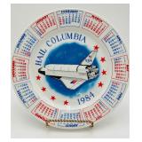 VTG Hail Columbia 1984 Calendar Collectors Plate