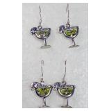 2 Silpada 925 Cocktail Green Peridot Earrings