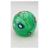 Toso Murano Millefiori Italian Art Paperweight
