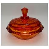 Vintage Viking Glass Lidded Candy Dish