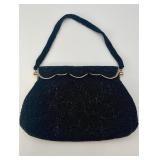 Vintage Stephen Chu black Micro Beaded Evening Bag
