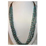 6-Strand Turquoise & Tiger Eye Necklace