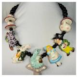 VTG Flying Colors Ceramic Statement Necklace