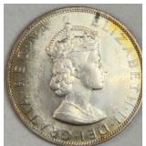 1964 Bermuda One Crown Silver Foreign Coin