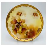 Haviland France Porcelain Plate with Acorns/Leaves