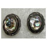 VTG 925 Mother of Pearl Earrings