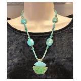 WOW! 925, Opal, Druzy Quartz & Turquoise Necklace