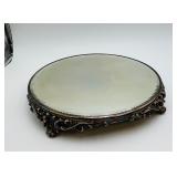 Ornate Victorian Round Plateau Display Mirror