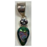 925 Titanium Druzy Gemstone Pendant