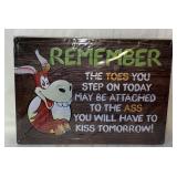 Humorous Donkey Metal Sign  17ï¿½ x 1ï¿½