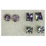 3 Paris of Fashion Stud Earrings