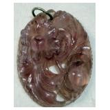 Carved Amethyst Pendant